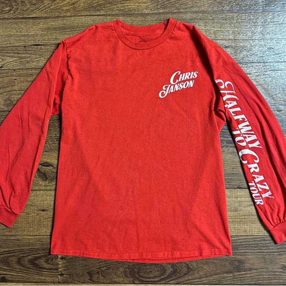 Chris Jansen • Concert Shirt • Red • Long Sleeve Shirt • Size Medium - Picture 8 of 8